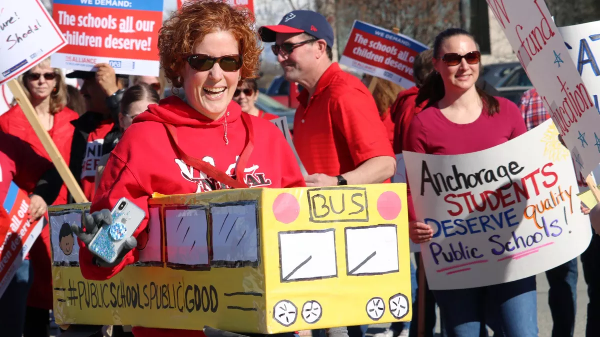 woman dressed as a bus