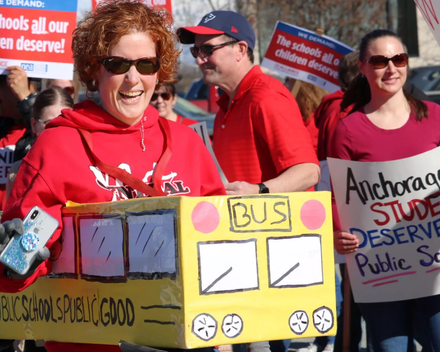 woman dressed as a bus