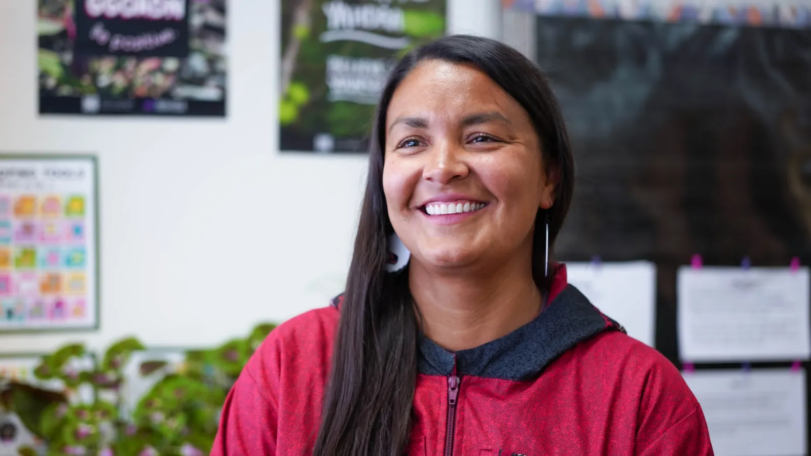 Teacher Krystin Patterson poses for a Portrait in her Classroom