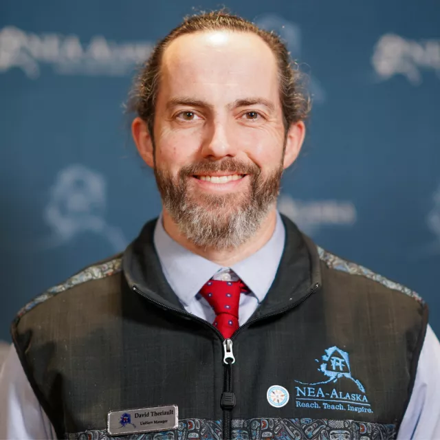 A portrait of NEA-Alaska UniServ Manager David Theriault